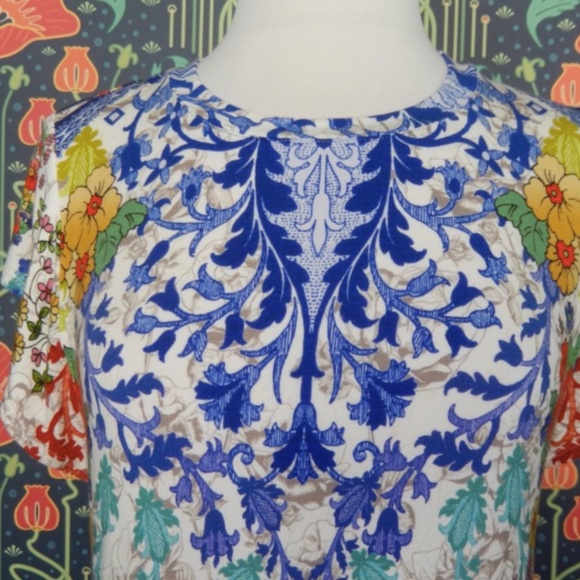 Johnny Was Shellinay Knit Floral Tiered Midi Dress XS - Picture 5 of 8